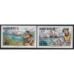 Upaep Chile 1074/75 1991 Magallanes Indios MNH