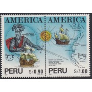 Upaep Perú 991/92 1991 La ruta de Francisco Pizarro MNH