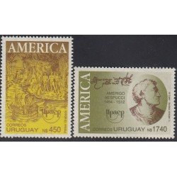 Upaep Uruguay 1367/68 1991 Río de la Plata Américo Vespuccio MNH