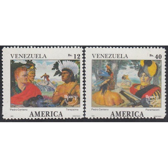 Upaep Venezuela 1540/41 1991 Terepaima Rodriguz Suárez Paramaconi 1991 MNH Upaep Venezuela 1540/41 1991 Terepaima Rodriguz Suárez Paramaconi 1991 MNH