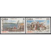 Upaep Cuba 3203/04 1992 Desembarco de Colon Columbus  Bariay y San Salvador MNH