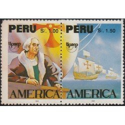 Upaep Perú s/n 1992 Colon Columbus carabelas Niña Pinta y Sta María MNH Upaep Perú s/n 1992 Colon Columbus carabelas Niña Pinta y Sta María MNH