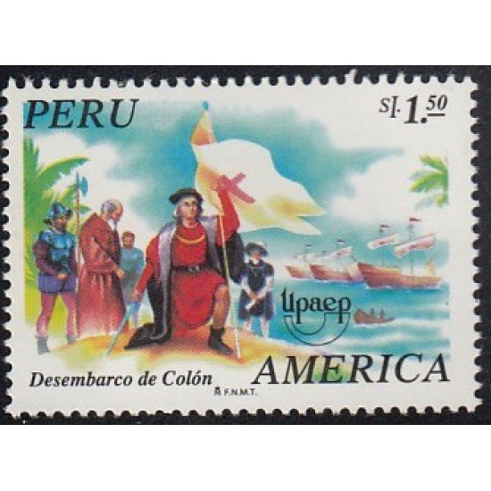 Upaep Perú 1052 1992 Cristóbal Colón Columbus MNH Upaep Perú 1052 1992 Cristóbal Colón Columbus MNH