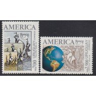 Upaep Uruguay 1407/08 1992 Mapamundi y Carabela Sta María MNH