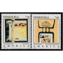 Upaep Venezuela 1601/02 1992 Y al 3er viaje Descontextura MNH Upaep Venezuela 1601/02 1992 Y al 3er viaje Descontextura MNH