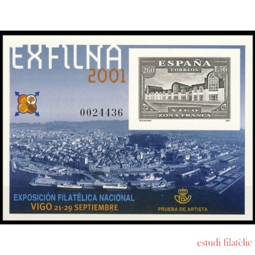 España Spain Prueba de lujo 75 2001 Vigo Exfilna 2001 