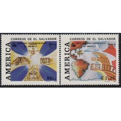 Upaep El Salvador 1160/61 1992 Objetos precolombinos Mapa americano MNH Upaep El Salvador 1160/61 1992 Objetos precolombinos Mapa americano MNH