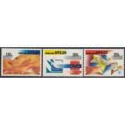 Upaep Antillas Holandesas 956/58 1993 Carta orográfica Emblema Mapa MNH