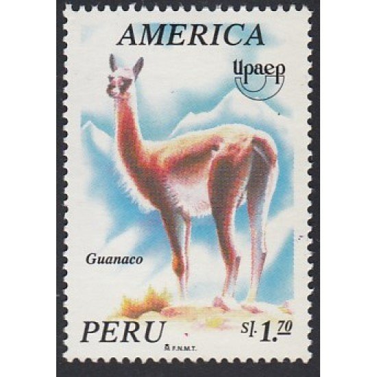 Upaep Perú 1053 1993 Lama guanicoe fauna MNH Upaep Perú 1053 1993 Lama guanicoe fauna MNH