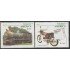 Upaep Paraguay 2668/69 1994 Locomotora de vapor Motocicleta train bicycle MNH