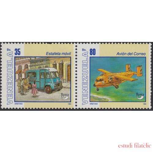 Upaep Venezuela 1719/20 1994 Camioneta y avión postal MNH