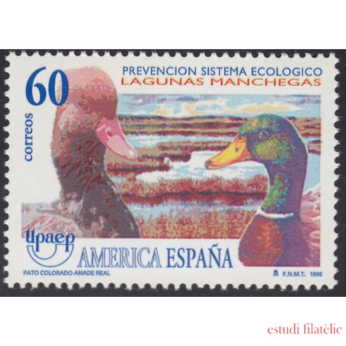 Upaep España 2980 1995 Netta Rufina pato fauna MNH