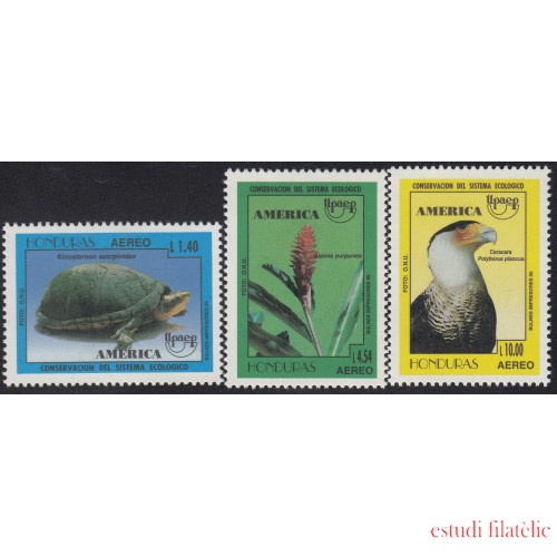 Upaep Honduras 859AO/859AQ 1995 Kinosternon Alpinia Polyborus pájaro bird fauna MNH