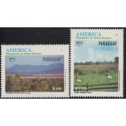Upaep Paraguay 2691/92 1995 Acahay Reserva Tinfunque pájaro bird fauna MNH