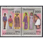 Upaep Suriname 1403/04 1996 Mujeres campesinas y de ciudad MNH