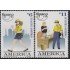 Upaep Uruguay 1670/71 1997 Chica Cartero postman MNH