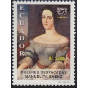 Upaep Ecuador 1430 1998 Manuelita Sáenz  MNH