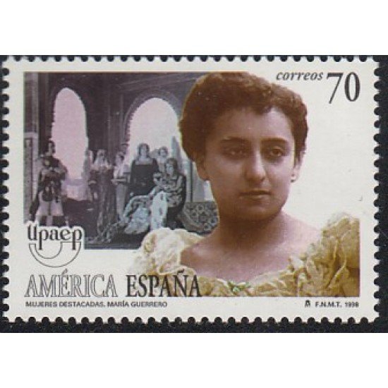 Upaep España 3160 1998 María Guerrero MNH Upaep España 3160 1998 María Guerrero MNH