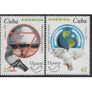 Upaep Cuba 3838/39 1999 Paloma y explosión Tierra MNH