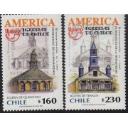 Upaep Chile 1598/99 2001 Iglesia de Quinchao y de Tenaun MNH