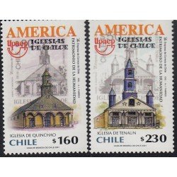 Upaep Chile 1598/99 2001 Iglesia de Quinchao y de Tenaun MNH Upaep Chile 1598/99 2001 Iglesia de Quinchao y de Tenaun MNH