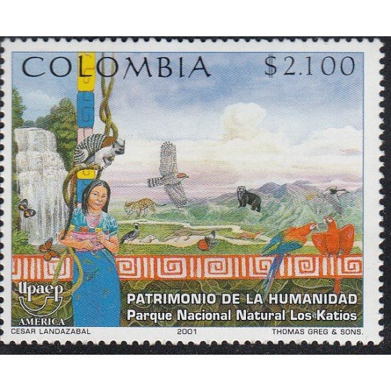 Upaep Colombia 1149 2001 Parque Nacional Natural los Katios MNH Upaep Colombia 1149 2001 Parque Nacional Natural los Katios MNH