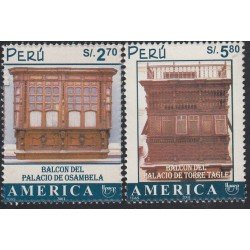 Upaep Perú 1303/04 2001 Balcón del Palacio de Osambela y de Torre Tagle MNH Upaep Perú 1303/04 2001 Balcón del Palacio de Osambela y de Torre Tagle MNH