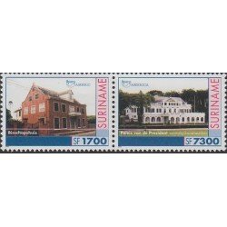 Upaep Suriname 1601/02 2001 Diócesis Palacio Presidencial MNH Upaep Suriname 1601/02 2001 Diócesis Palacio Presidencial MNH