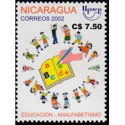 Upaep Nicaragua 2345 2002 Niños alrededor de un libro MNH