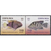 Upaep Costa Rica 722/23 2003 Archocentrus Astatheros pez fish fauna MNH