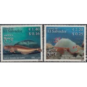 Upaep El Salvador  1586/87 2004 fauna fish pez Akko Rossi Chromodoris sphoni MNH