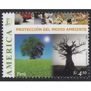 Upaep Perú 1438 2004 Árbol con follaje y sin follaje flora MNH