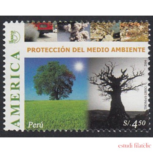 Upaep Perú 1438 2004 Árbol con follaje y sin follaje flora MNH