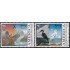 Upaep Uruguay 2191/92 Agua contaminada y limpia Ave sucia y limpia pájaro bird MNH