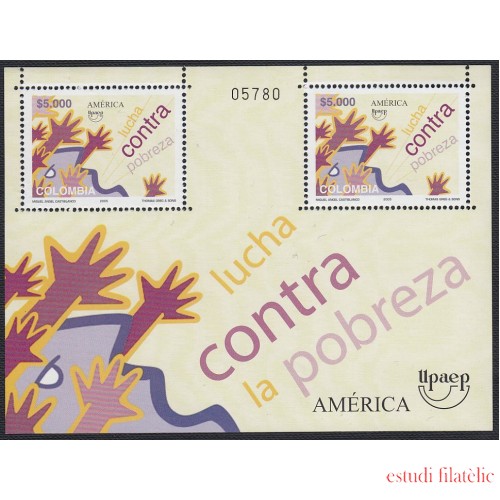 Upaep Colombia 1343 2005 Lucha contra la pobreza MNH