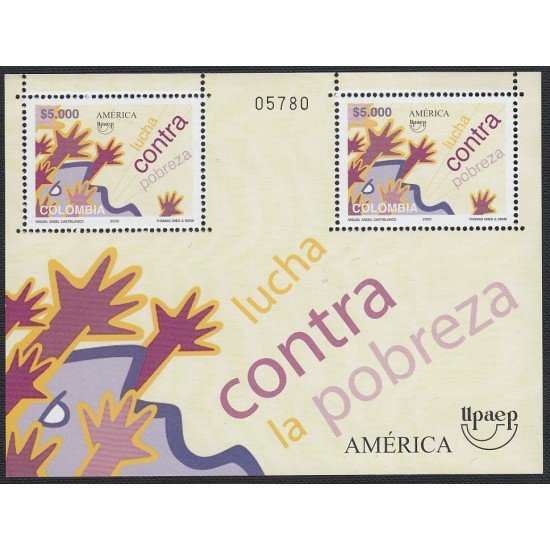 Upaep Colombia 1343 2005 Lucha contra la pobreza MNH Upaep Colombia 1343 2005 Lucha contra la pobreza MNH