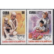 Upaep Cuba 4279/80 2005 Lucha contra la pobreza MNH