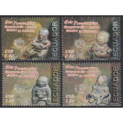 Upaep Ecuador 1903/06 2005 Arte precolombino Guayasamín MNH Upaep Ecuador 1903/06 2005 Arte precolombino Guayasamín MNH
