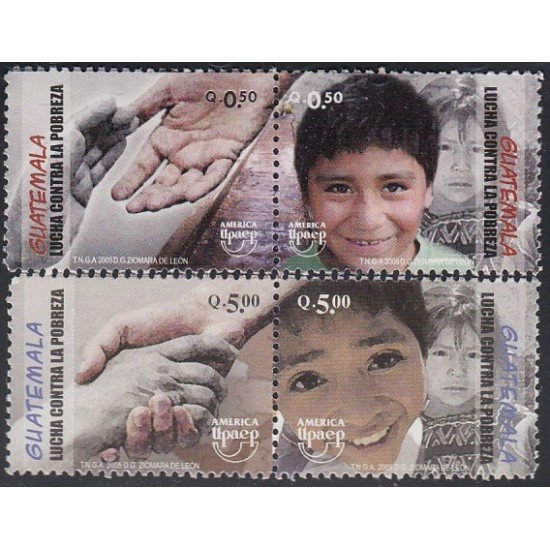 Upaep Guatemala 548/51 2005 Lucha contra la pobreza MNH Upaep Guatemala 548/51 2005 Lucha contra la pobreza MNH