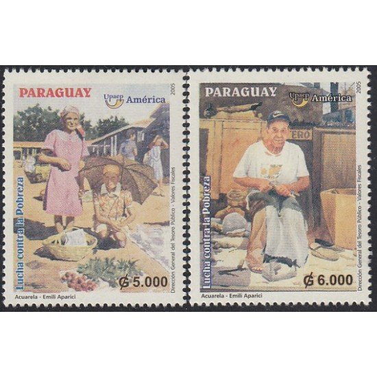 Upaep Paraguay 2948A/B 2005 Lucha contra la pobreza MNH Upaep Paraguay 2948A/B 2005 Lucha contra la pobreza MNH