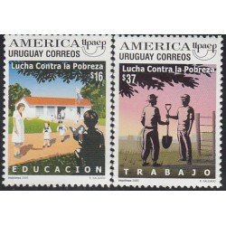 Upaep Uruguay 2257/58 2005 Lucha contra la pobreza MNH Upaep Uruguay 2257/58 2005 Lucha contra la pobreza MNH