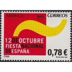Upaep España 4438 2008 Doce de Octubre fiesta Nacional MNH Upaep España 4438 2008 Doce de Octubre fiesta Nacional MNH