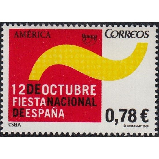 Upaep España 4438 2008 Doce de Octubre fiesta Nacional MNH Upaep España 4438 2008 Doce de Octubre fiesta Nacional MNH