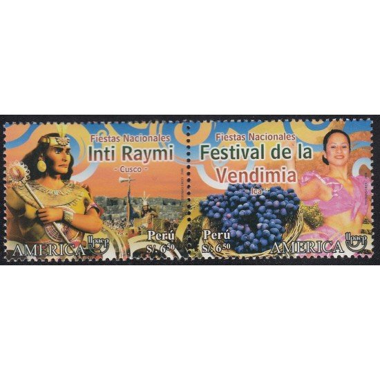 Upaep Perú 1731/32 2008 Fiestas Nacionales Festival de la Vendimia MNH Upaep Perú 1731/32 2008 Fiestas Nacionales Festival de la Vendimia MNH