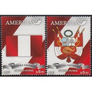 Upaep Perú 1881/82 2010 Bandera y Escudo Nacional MNH
