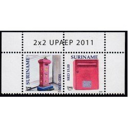 Upaep Suriname 2256/57 2011 Buzones MNH Upaep Suriname 2256/57 2011 Buzones MNH