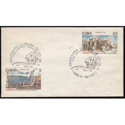Upaep Cuba 3203/04 1992 Colon en Bariay y San Salvador SPD FDC Sobre Primer Día Upaep Cuba 3203/04 1992 Colon en Bariay y San Salvador SPD FDC Sobre Primer Día