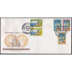 Upaep Haití 853/54-665/667 1992 Indio y Carabelas SPD FDC Sobre Primer Día Upaep Haití 853/54-665/667 1992 Indio y Carabelas SPD FDC Sobre Primer Día