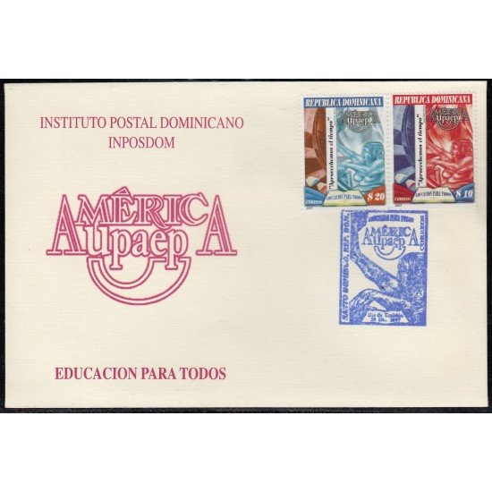 Upaep Rep Dominicana 1527/28 2007 Educación para todos SPD FDC Sobre Primer Día Upaep Rep Dominicana 1527/28 2007 Educación para todos SPD FDC Sobre Primer Día