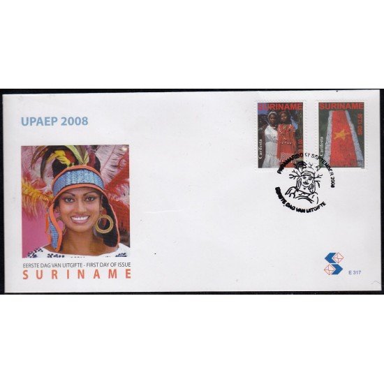 Upaep Suriname 2001/02 2008 Fiestas Nacionales SPD FDC Sobre Primer Día Upaep Suriname 2001/02 2008 Fiestas Nacionales SPD FDC Sobre Primer Día
